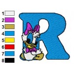 R Daisy Duck Disney Baby Alphabet Embroidery Design